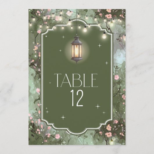 Betoverde tuin Sweet 16 Lantaarn Pink ID1163 Menu (Achterkant)