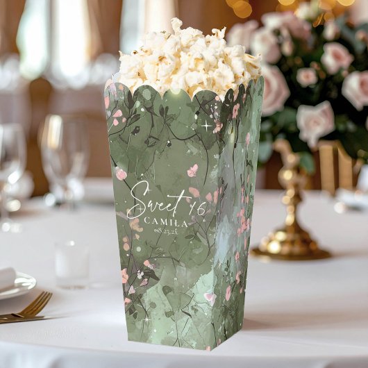 Betoverde tuin Sweet 16 Pattern Pink ID1163 Bedankdoosjes