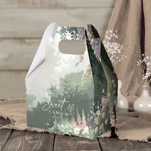 Betoverde tuin Sweet 16 Pink ID1163 Bedankdoosjes