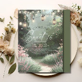 Betoverde tuin Sweet 16 Pink ID1163 Kaart