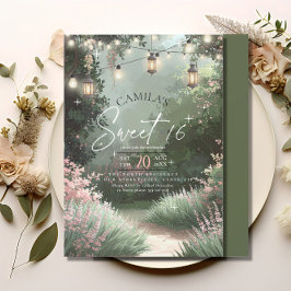 Betoverde tuin Sweet 16 Pink ID1163 Kaart