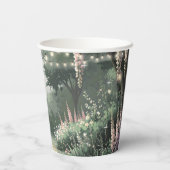 Betoverde tuin Sweet 16 Pink ID1163 Papieren Bekers (Achterkant)