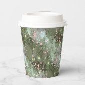 Betoverde tuin Sweet 16 Roze Patroon ID1163 Papieren Bekers (Achterkant)