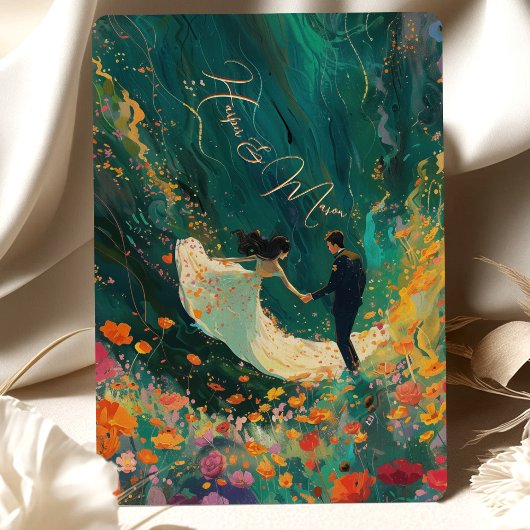 Betoverde tuin thema kaart