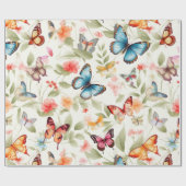 Betoverde Tuin Vlinder Cadeaupapier (Vlak)