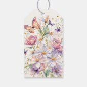 Betoverde tuin vlinders baby shower gunst cadeaulabel (Achterkant)