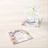 Betoverde tuin vlinders baby shower gunsten kartonnen onderzetters (Insitu)