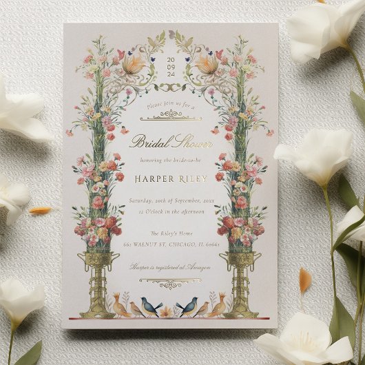 Betoverde Tuin Vrijgezellenfeest Flair Folie Uitnodiging