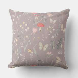 Betoverde Tuin Wilde Bloem Vlinder Whimsical Kussen