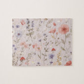 Betoverde Tuin Wilde Bloem Vlinder Whimsical Legpuzzel (Horizontaal)
