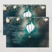 betoverde tuin zomer string lichten bruiloft kaart (Voorkant / Achterkant)