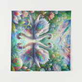 Betoverde Tuin: Zwanen van Splendor Wandkleed (Voorkant (horizontaal))