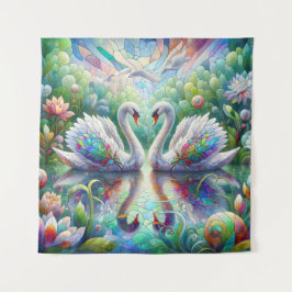 Betoverde Tuin: Zwanen van Splendor Wandkleed