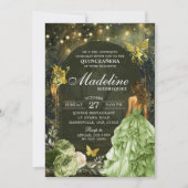 Betoverde Tuinbos Vlinder Quinceanera Kaart (Voorkant)