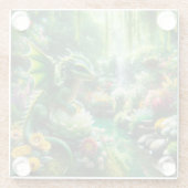 Betoverde Tuindraak Glazen Onderzetter (Achterkant)