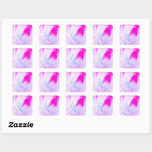 Betoverde tuinen - Pink Horizon Vierkante Sticker