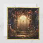 Betoverde Tuinhek Plat Bedankkaart (Achterkant)