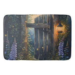 Betoverde Tuinpoort Onder Firefly Sky Badmat