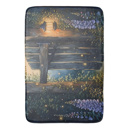 Betoverde Tuinpoort Onder Firefly Sky Badmat (Voorkant Verticaal)