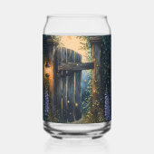 Betoverde Tuinpoort Onder Firefly Sky Blikvorm Glas (Achterkant)