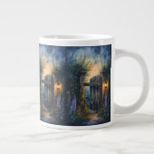 Betoverde Tuinpoort Onder Firefly Sky Grote Koffiekop (Rechts)