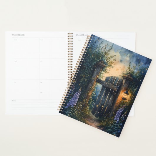 Betoverde Tuinpoort Onder Firefly Sky Planner (Display)