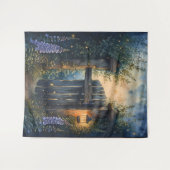 Betoverde Tuinpoort Onder Firefly Sky Wandkleed (Voorkant (horizontaal))