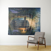 Betoverde Tuinpoort Onder Firefly Sky Wandkleed (In Situ (horizontaal))