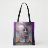 Betoverde Twilight Witch Fantasy Art Tote Bag (Voorkant)
