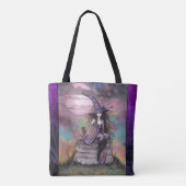 Betoverde Twilight Witch Fantasy Art Tote Bag (Achterkant)