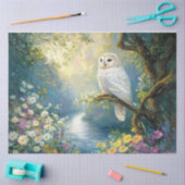 Betoverde uil bloemen en bos decoupage tissuepapier (Craft)