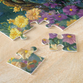 Betoverde uil bloemen en bos legpuzzel (Zijkant)