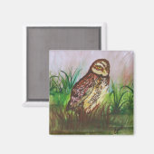 Betoverde uil Waterverf Art Magneet (Voorkant / Achterkant)