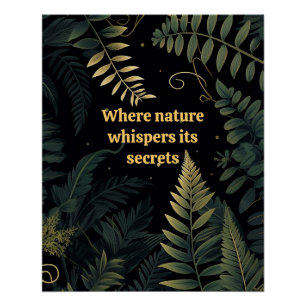 Betoverde varens: een Natuur geïnspireerd Perfect Poster