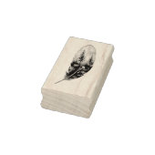 Betoverde Veer met artwork van de Witkopzeearend Rubberstempel (Stempel)