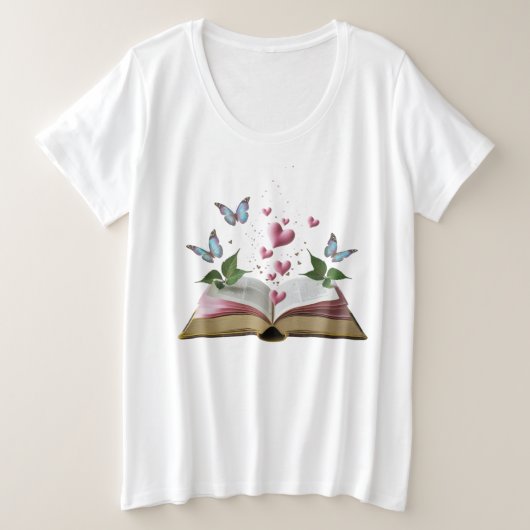 Betoverde Verhalenboek Dames T-shirt Plus Size (Design voorkant)