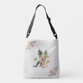 Betoverde Vlinder Bloemstuk Crossbody Tas (Achterkant)