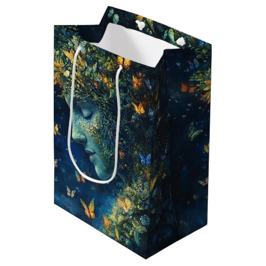 Betoverde Vlinder Bosgodin (1) Medium Cadeauzakje (Voorkant Gekanteld)