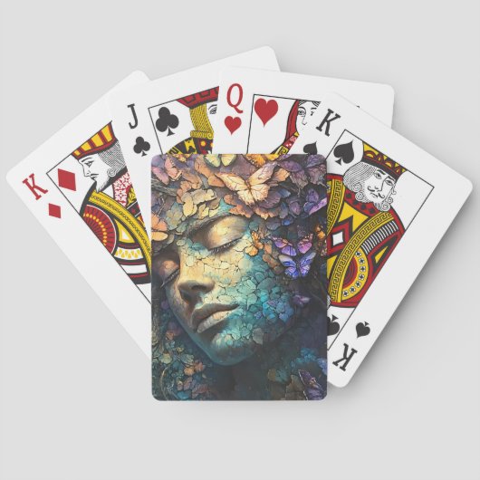 Betoverde Vlinder Bosgodin (7) Pokerkaarten (Achterkant)