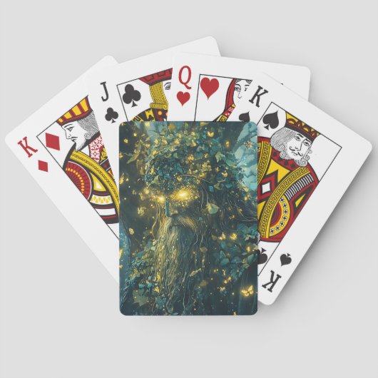 Betoverde Vlinder Bosgodin (8) Pokerkaarten (Achterkant)