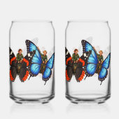 Betoverde vlinder ruiter fee glas (Achterkant)