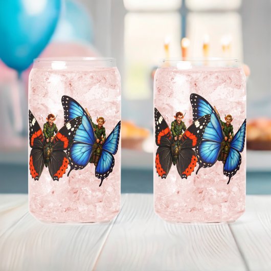 Betoverde vlinder ruiter fee glas (Insitu (Baby Shower))