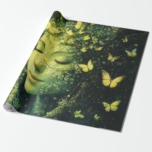 Betoverde Vlinderbos Godin (3) Cadeaupapier (Uitgerold)