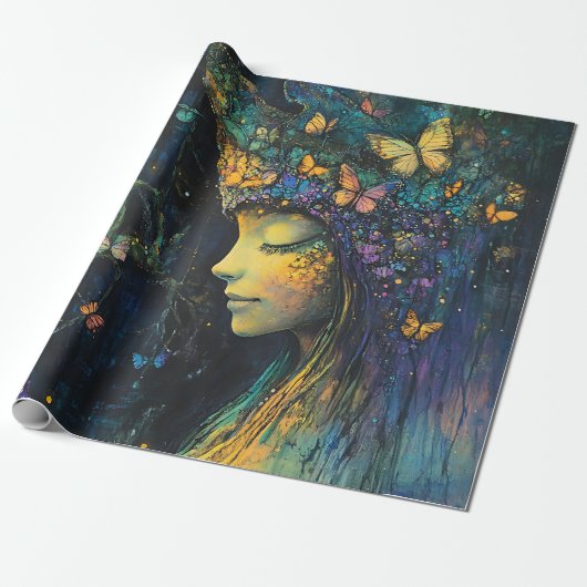 Betoverde Vlinderbos Godin (6) Cadeaupapier (Uitgerold)