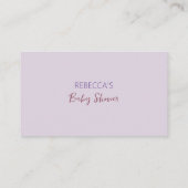 Betoverde vlinders baby shower boeken aanvragen informatiekaartje (Achterkant)