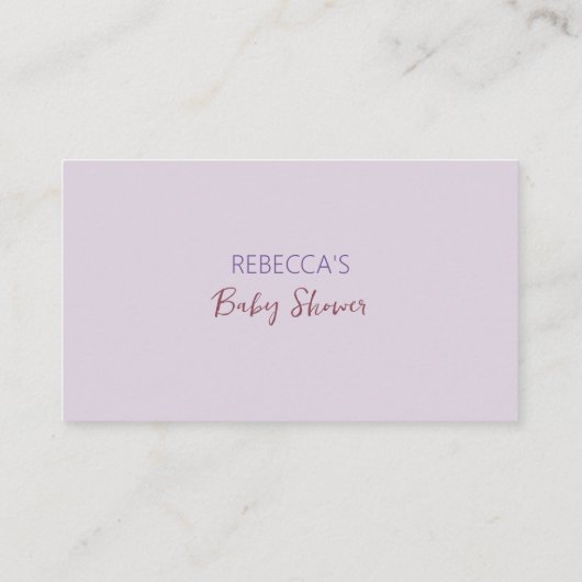 Betoverde vlinders baby shower boeken aanvragen informatiekaartje (Achterkant)