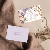 Betoverde vlinders baby shower boeken aanvragen informatiekaartje