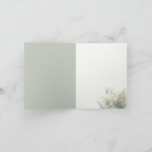 Betoverde vlindertuin bedankkaart (Binnen)