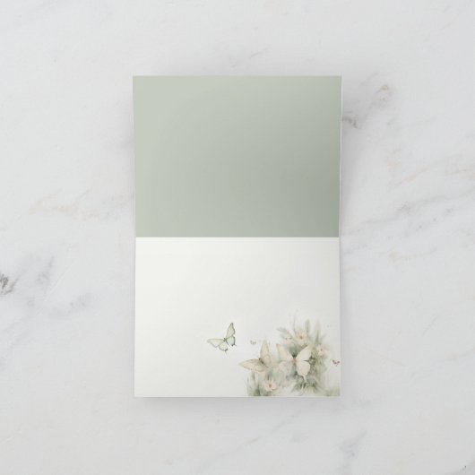 Betoverde vlindertuin bedankkaart (Binnen)