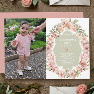 betoverde vlindertuin elke leeftijd verjaardag fot kaart